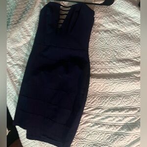 Strapless dress Navy Blue